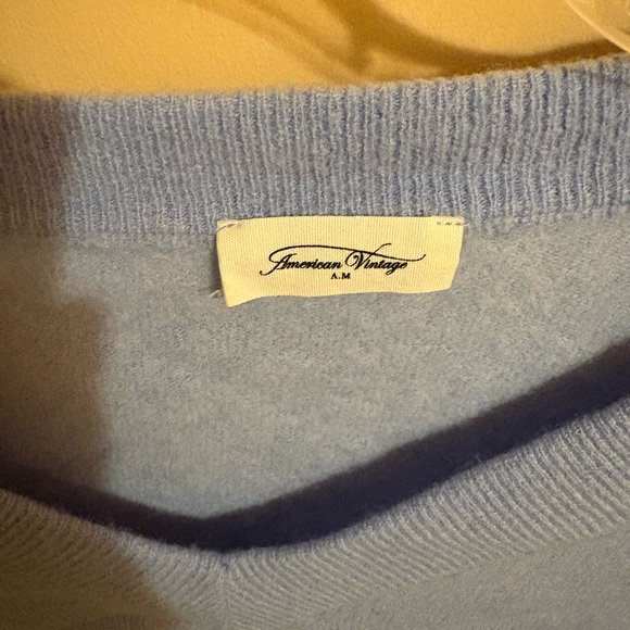 American Vintage Raxow V-Neck Sweater in Aura - Picture 4 of 7